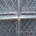 Fencing mobile galvanizzato a catena temporanea